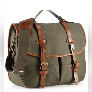 Polo Ralph Lauren Canvas and Leather Messenger Bag